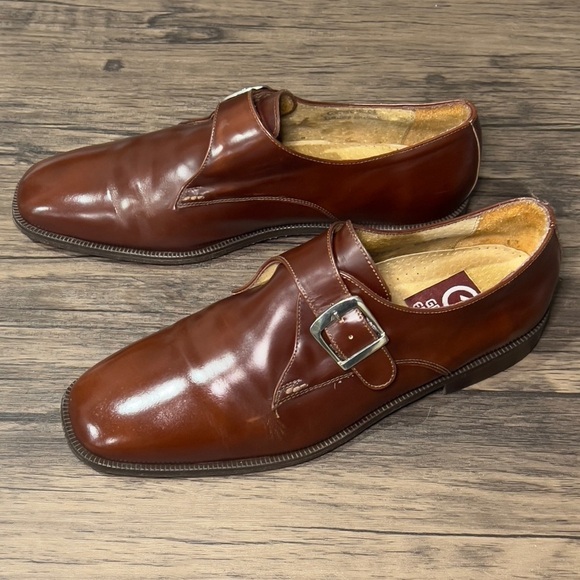 gran emyco Other - GRAN EMYCO Men's 9.5 M Buckle Loafers Dress Shoes Burgundy Leather (F19)